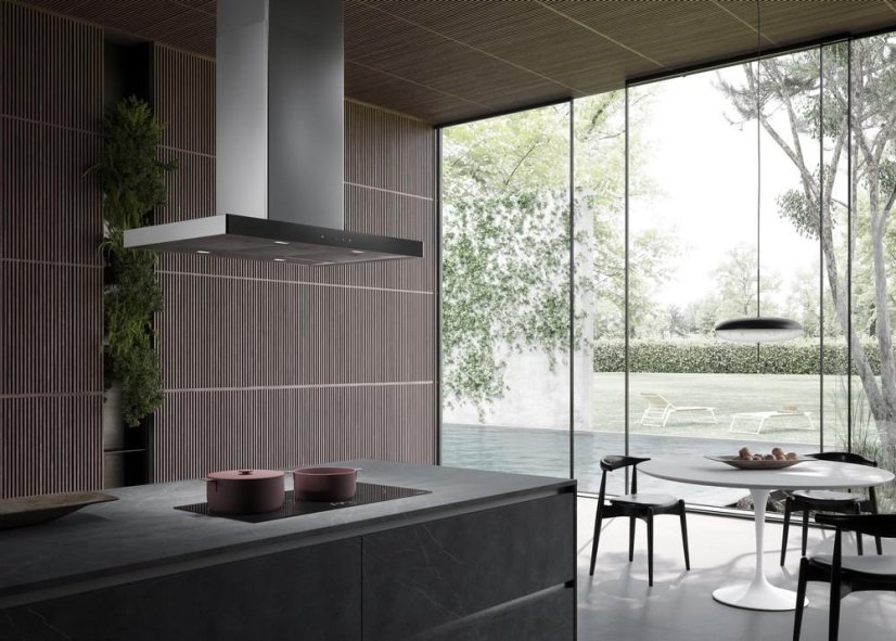 Ostrůvková digestoř Faber - STILO GLASS SMART ISOLA X/BK A90