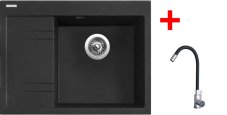 Sinks RIM 650 P Granblack + Elasta nerez/černá