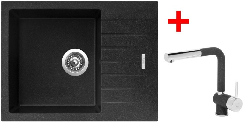 Sinks PERFECTO 650 Granblack + Mix 3 P GR Sinks PERFECTO 650 Granblack + Mix 3 P GR