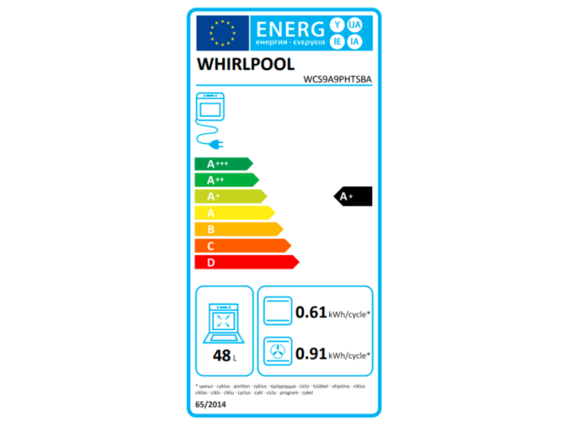 Vestavná parní trouba Whirlpool WCS9A9PHTSBA