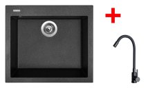 Sinks CUBE 560 Granblack + ELASTA černá matná