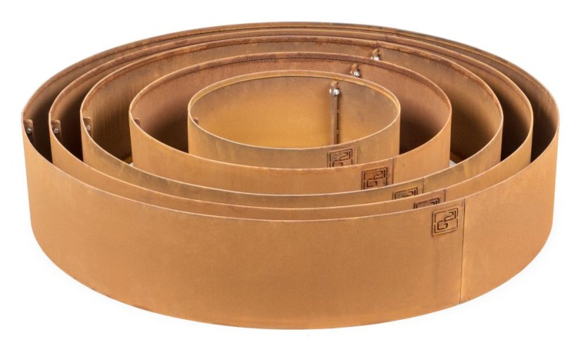Zahradní obrubník G21 80 x 20 cm, kruhový, Corten