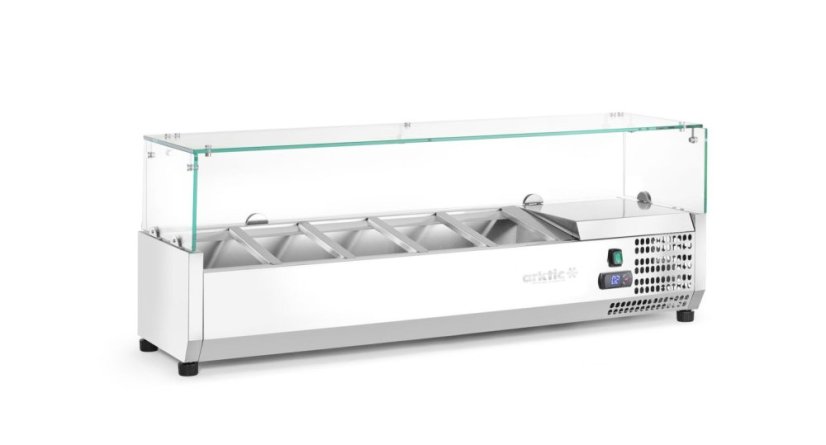 Chladicí zásobník GN 1/4, Arktic, 5 x GN 1/4, GN 1/4, 22,5L, 230V/180W, 335x1205x(H)460mm