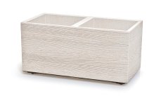 Květináč Prosperplast MADERA CASE eco wood 77 cm bílý eco