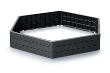 Vyvýšený záhon Prosperplast BASE WOODY antracit 148 cm