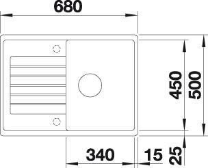 Blanco ZIA 45 S Compact Silgranit šedá vulkán oboustranné provedení s excentrem