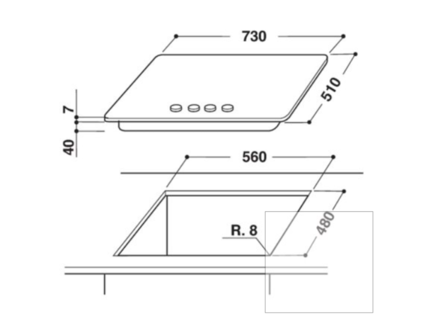 Plynová varná deska Whirlpool GMWL728IXL