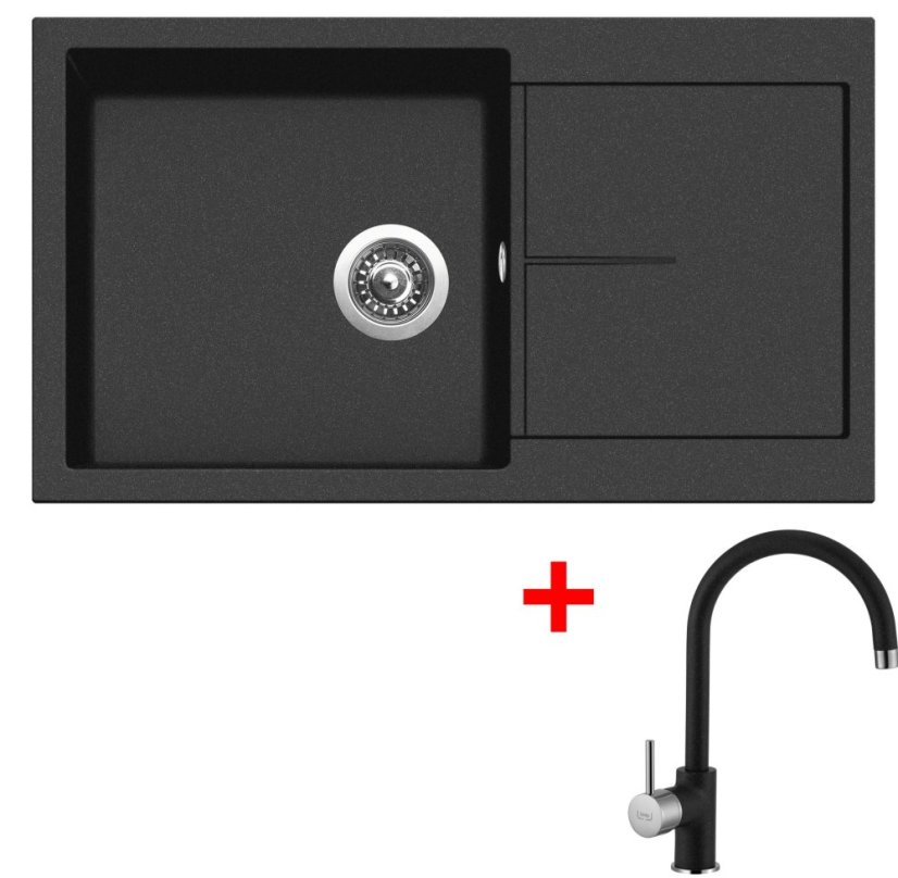 Sinks INFINITY 860 Metalblack + Vitalia GR Sinks INFINITY 860 Metalblack + Vitalia GR
