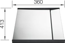 Odkapávací deska nerez pro CLARON a ZEROX 413x360