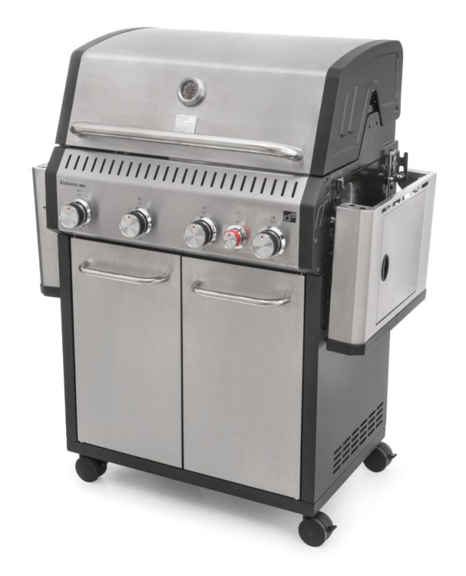 Plynový gril G21 Alabama Silver BBQ Premium Line, 5 hořáků + zdarma redukční ventil
