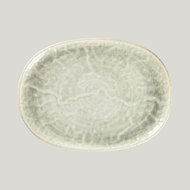 RAK Porcelain Krush talíř oválný 28 × 20,5 cm, světle zelený RAK Porcelain Krush talíř oválný 28 × 20,5 cm, světle zelený