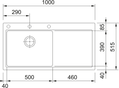 Franke MTG 611/2 Bílá-led