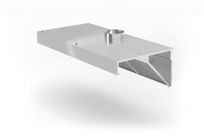 Nástěnná digestoř, úhlová, HENDI, Profi Line, s LED osvětlením, 1200x700x(H)450mm