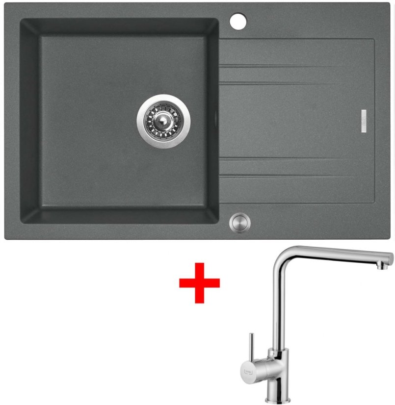 Sinks LINEA 780 XC Titanium + Elka Sinks LINEA 780 XC Titanium + Elka