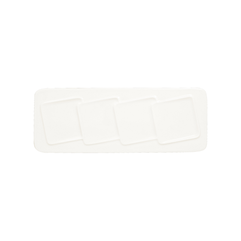 RAK Porcelain RAK Talíř obdélný, 4 zóny 37 × 14 cm | RAK-CRRT4Z RAK Porcelain RAK Talíř obdélný, 4 zóny 37 × 14 cm | RAK-CRRT4Z
