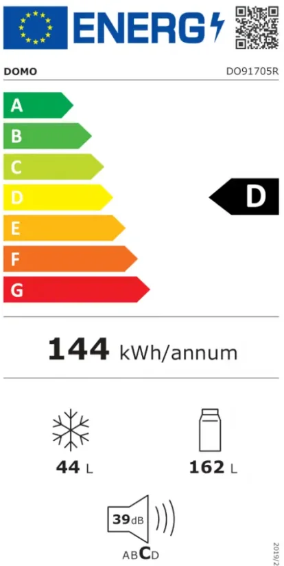 Retro lednice DOMO DO91705R