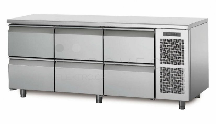 Coldline chladící stůl TP17/6M s deskou bez zadního lemu Coldline chladící stůl TP17/6M s deskou bez zadního lemu