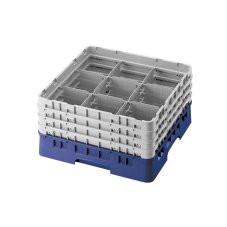 Cambro Koš Camrack 9 pozic, výška sklenice 13,2 cm - Modrá
