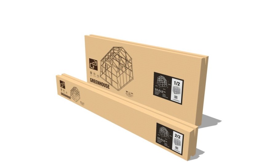 Skleník G21 GZ 48 - 251 x 191 cm, pozinkovaný, poškozený obal