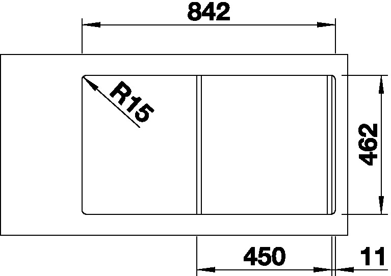 Blanco FLEX Pro 45 S Nerez přírodní lesk oboustranné provedení (232887+232250)