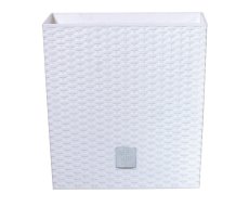 Květináč Prosperplast Rato Low bílý, 17 x 17 x 17 cm