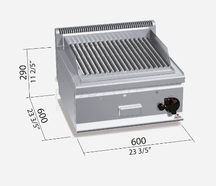 Lávový gril Bertos G6PL60B