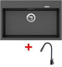 Sinks MAXIMO 780 Metalblack + ELASTA S černá matná