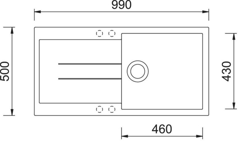 Sinks AMANDA 990 BL Nanoblack