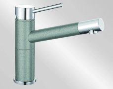 Blanco ALTA Compact Silgranit-look dvoubarevná perlově šedá/chrom