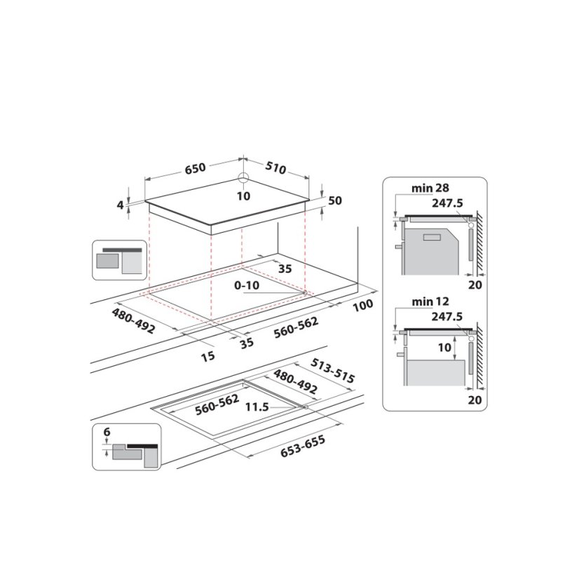 Indukční varná deska Whirlpool MWVH62KBM