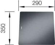 Krájecí deska sklo černé pro STATURA 350 290 mm