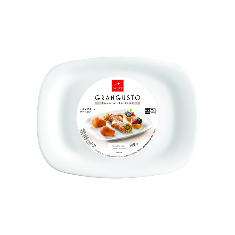 Bormioli Rocco Talíř 21,7 × 16,3 cm – PASTICCERIA | BR-431242 Bormioli Rocco Talíř 21,7 × 16,3 cm – PASTICCERIA | BR-431242