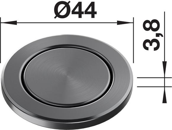 Blanco Reco Push Control III, satin dark steel