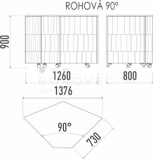 Enofrigo neutrální rohový modul 90 NE 90°