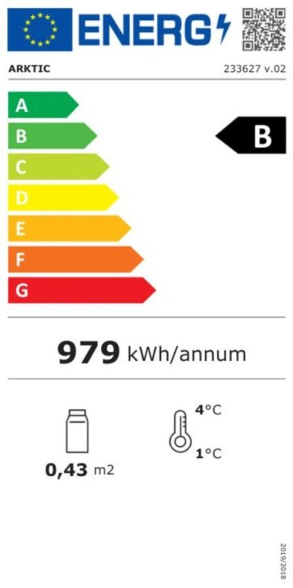 Chlazená skříň displeje, 58 l, Arktic, černá, 230V/170W, 406x452x(H)830mm