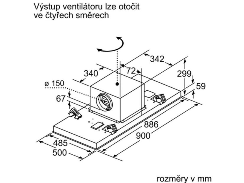 Vestavná digestoř Bosch DRC97AQ50