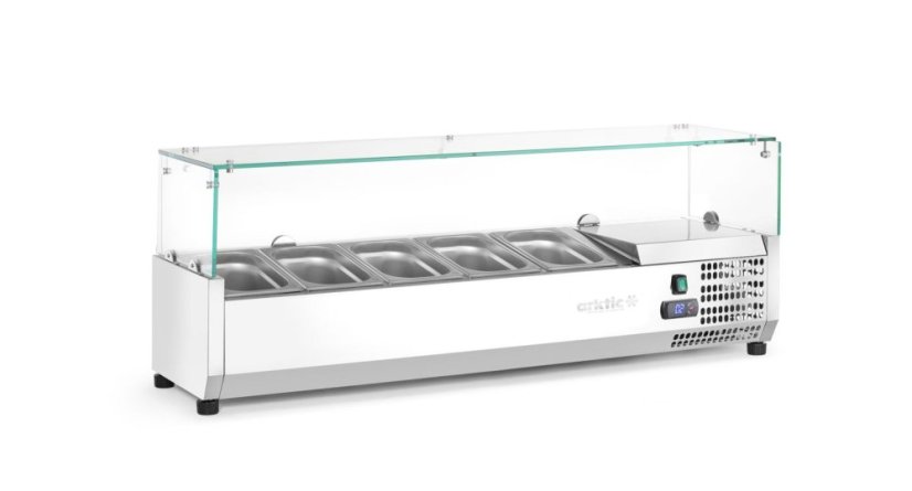 Chladicí zásobník GN 1/4, Arktic, 5 x GN 1/4, GN 1/4, 22,5L, 230V/180W, 335x1205x(H)460mm