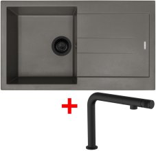 Sinks AMANDA 860 BL Nanotruffle + COMFORTA Nanoblack