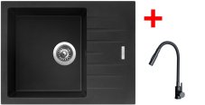 Sinks PERFECTO 650 Metalblack + ELASTA S černá matná