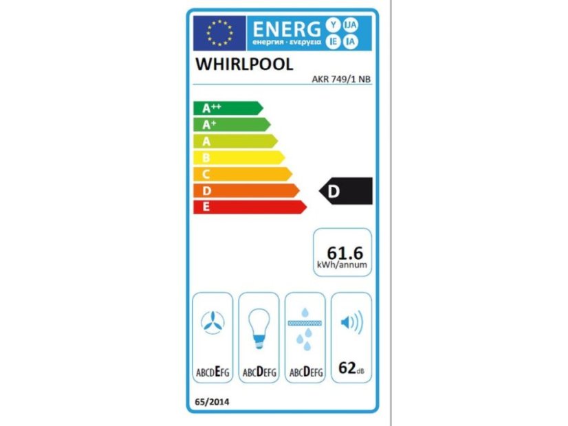 Výsuvná digestoř Whirlpool AKR7491NB