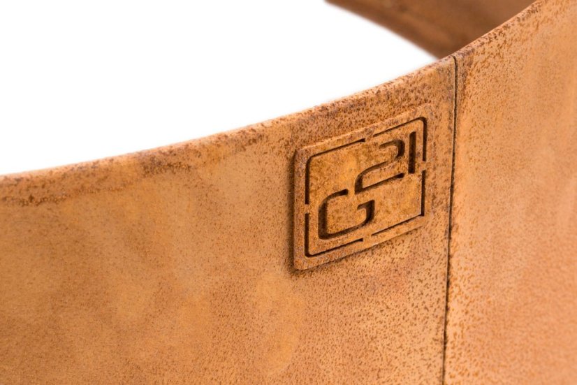 Zahradní obrubník G21 90 x 20 cm, kruhový, Corten