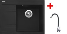 Sinks RIM 650 P Metalblack + Elasta nerez/černá