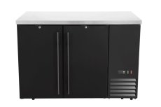 Chladicí barový pult, plné dveře, Arktic, 4 police, 283L, Černá, 230V/185W, 1217x631x(H)865mm