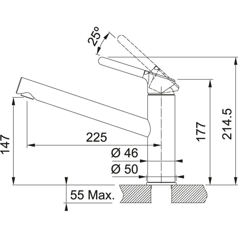 Franke FC 3054.901 ORBIT Chrom/Matná černá