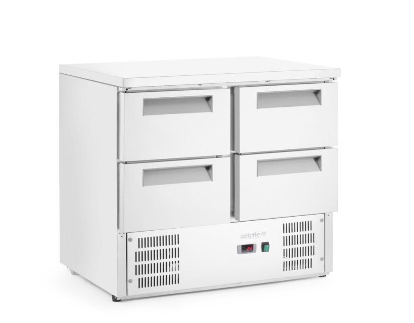 Chladicí stůl s pracovní deskou z nerezové oceli, Arktic, 112L, 230V/143W, 700x900x(H)855mm