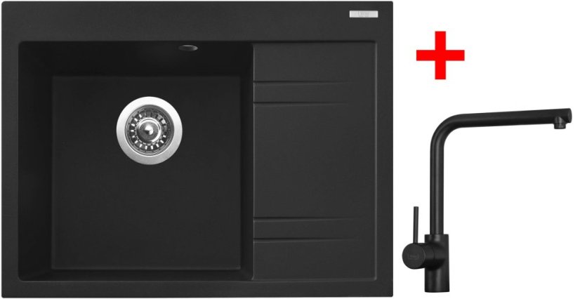 Sinks RIM 650 L Metalblack + Elka černá matná Sinks RIM 650 L Metalblack + Elka černá matná