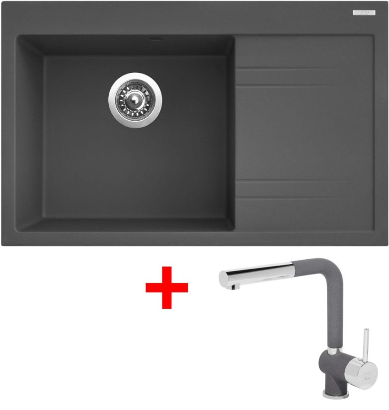 Sinks RIM 780 L Titanium + Mix 3 P GR Sinks RIM 780 L Titanium + Mix 3 P GR