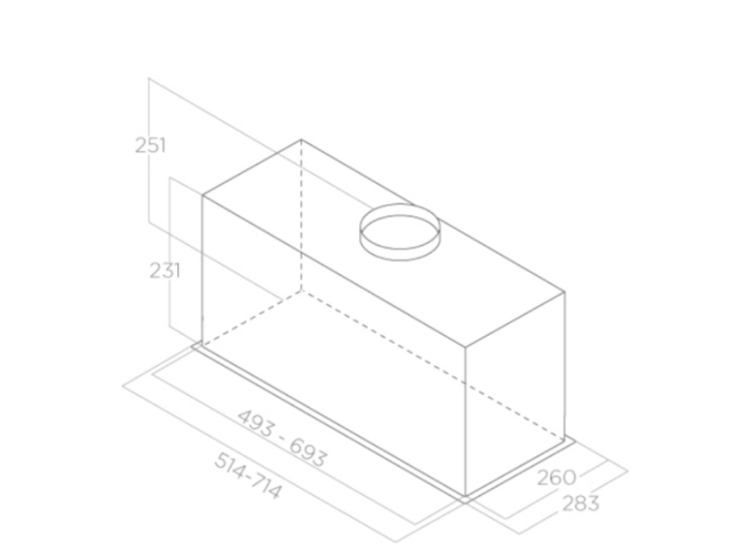 Vestavná digestoř Elica FOLD BL MAT/A/52