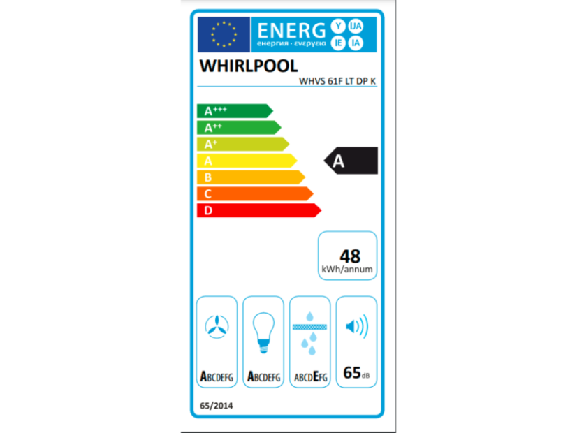 Komínová digestoř Whirlpool WHVS61FLTDPK
