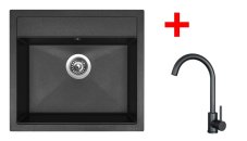 Sinks SOLO 560 Granblack + ARCO černá matná